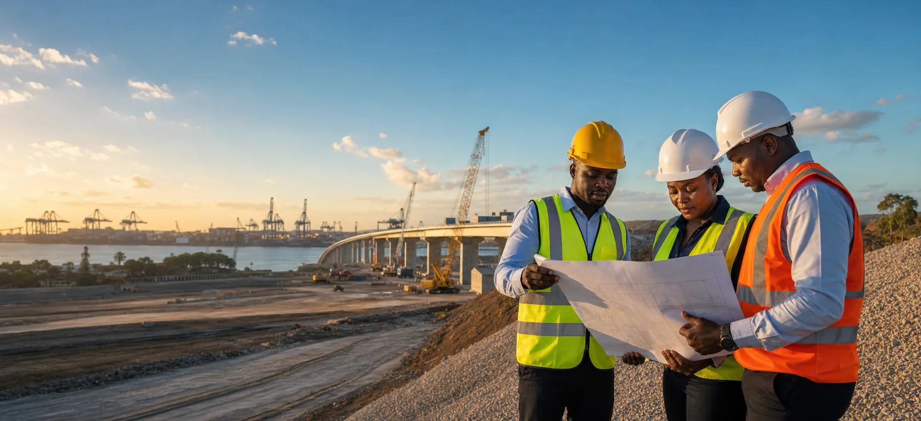 Techniciens africains avec des équipements professionnels